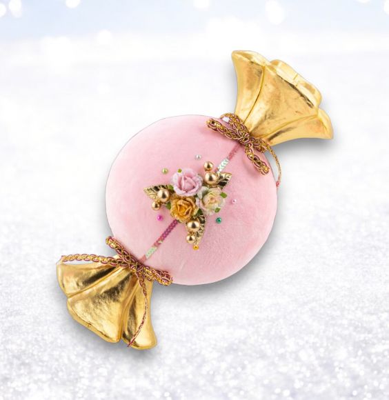 Santa's Sweet Shoppe Collection - 15" Pink Round Candy Wrapper