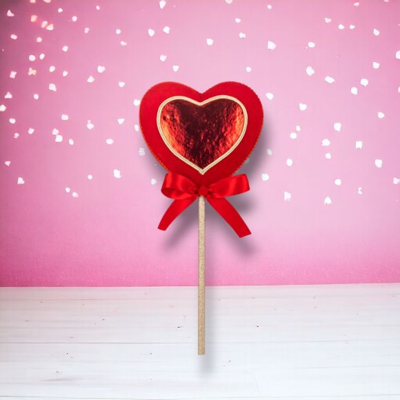 16" Cupid's Valentine Red Heart Pick
