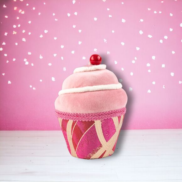 6" Cupid's Valentine Pink Swirl Cupcake