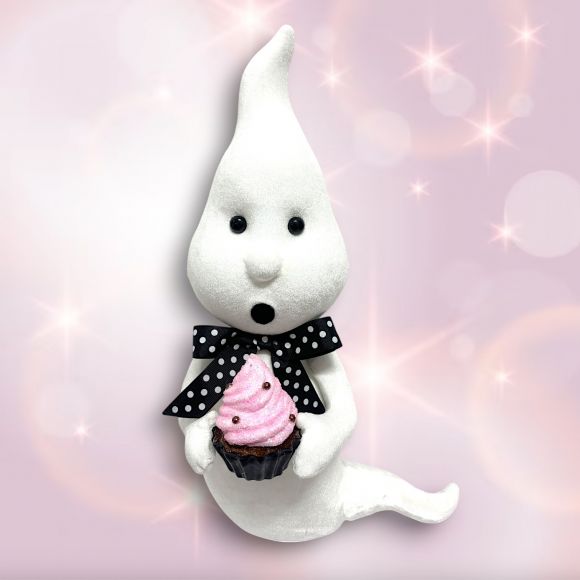 18" Boo Ville White Ghost Pink Cupcake