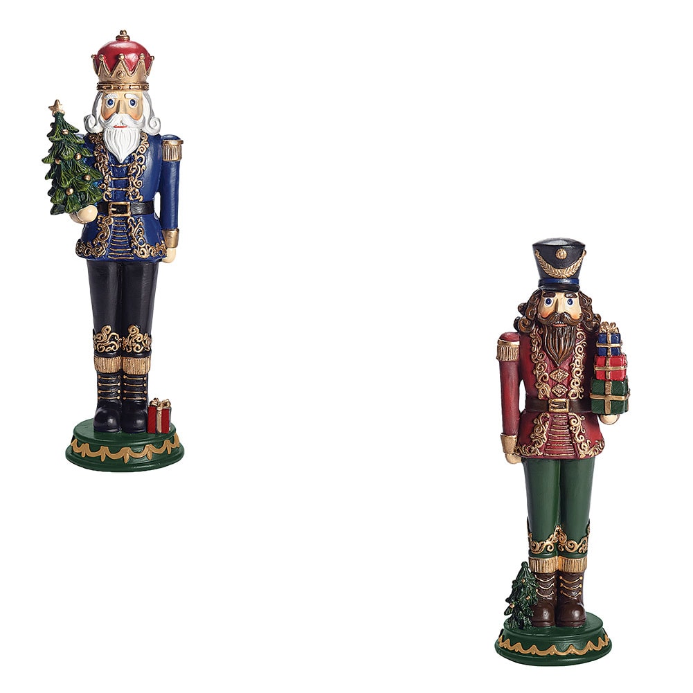 SET OF 2 - 9" RESIN NUTCRACKERS