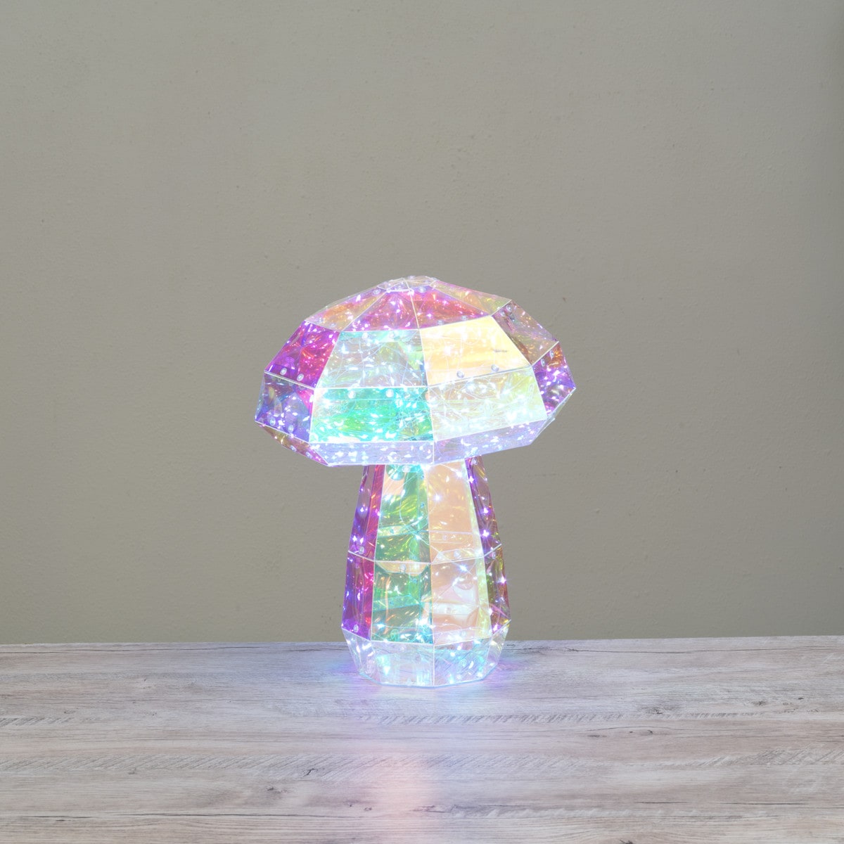 14" Iridescent LED MUSHROOM