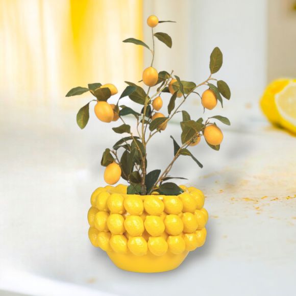 13" Ceramic Lemon Planter