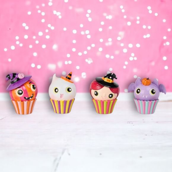 Halloween Carnival 8" - Halloween Cupcakes - SET OF 4