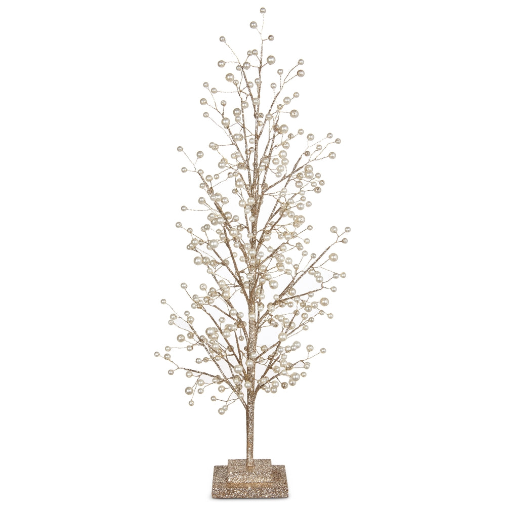 Royal Court Collection - 27.5" Glittered Tree with Pearls