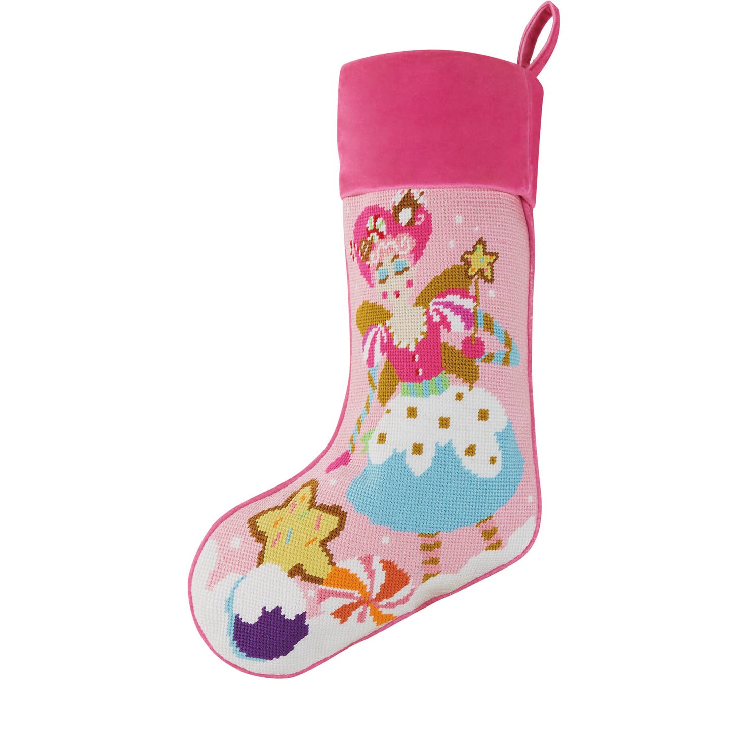 Santa's Sweet Shoppe Collection -Sugar Plum Embroidered Stocking