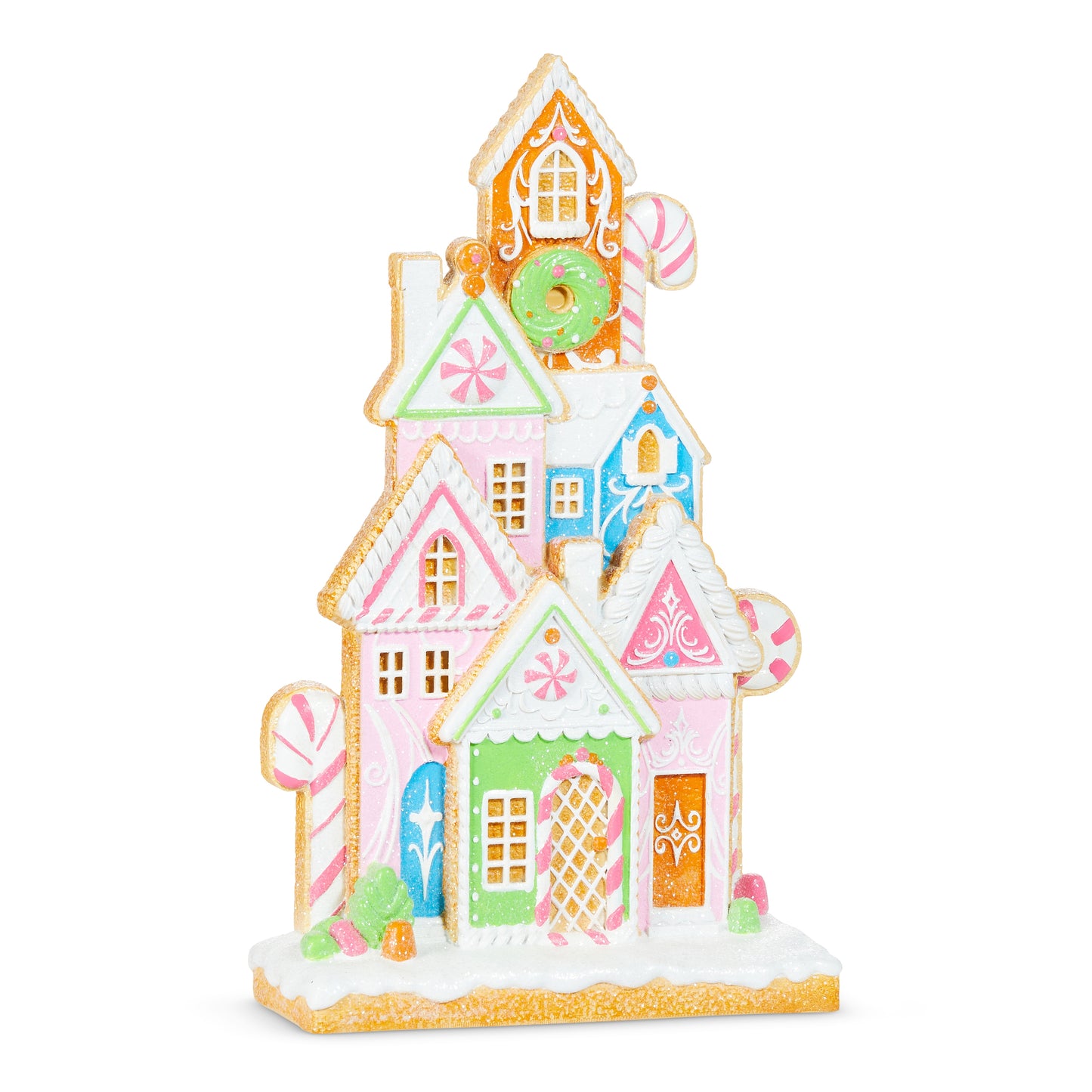 SANTA'S SWEET SHOPPE COLLECTION - 16" Pastel Gingerbread Village