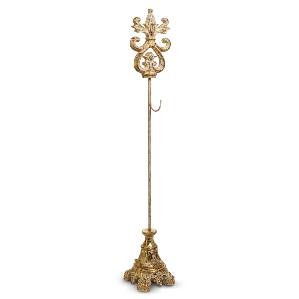 Royal Court Collection - 32.5" Gold Acanthus Wreath Stand