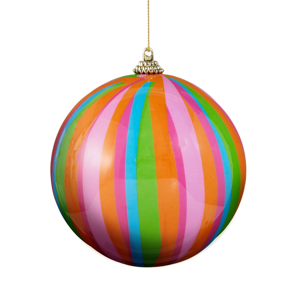 Santa's Sweet Shoppe Collection - 4" Stripe Ball Ornament