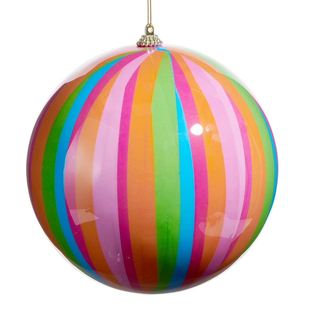 Santa's Sweet Shoppe Collection - 6" Stripe Ball Ornament