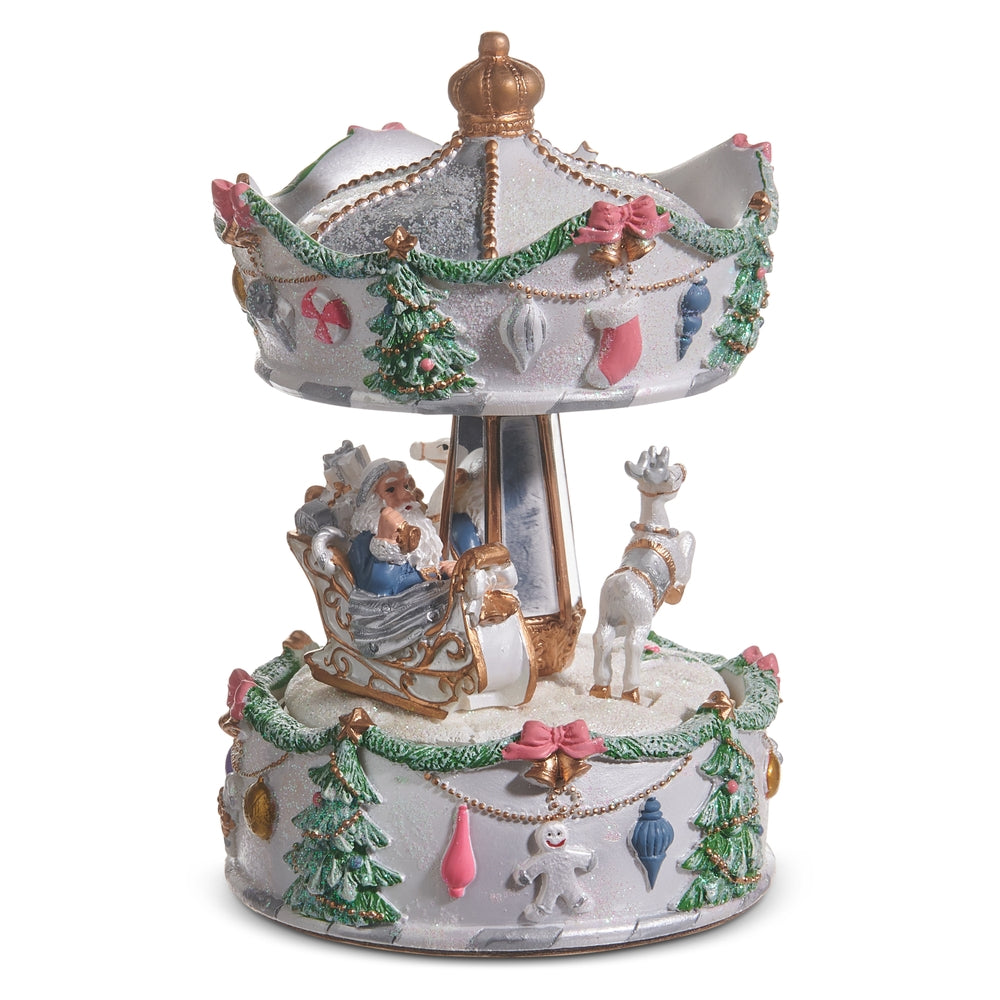 Santa's Sweet Shoppe Collection - 6.5" Animated and Musical Carousel
