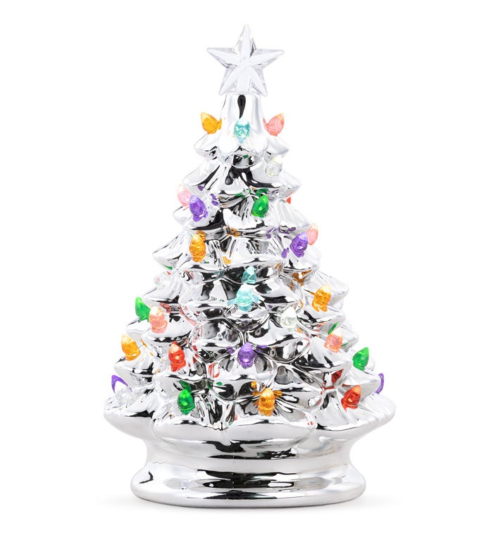 Royal Court Collection - 8" LED Silver Christmas Tree