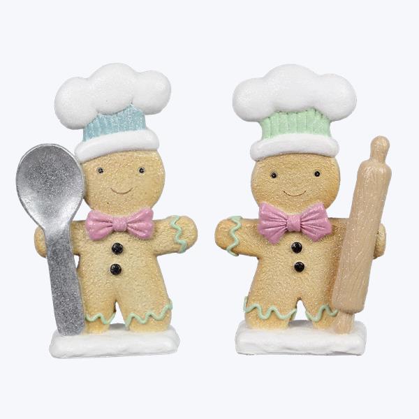 7" Resin Gingerbread Chef - SET OF 2