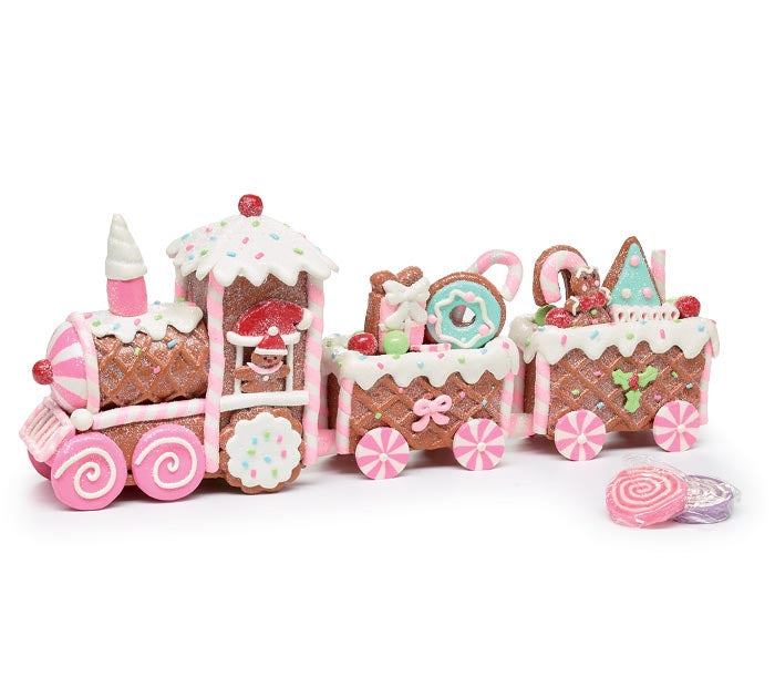 Santa's Sweet Shoppe Collection - 13" CLAY DOUGH GINGERBREAD TRAIN
