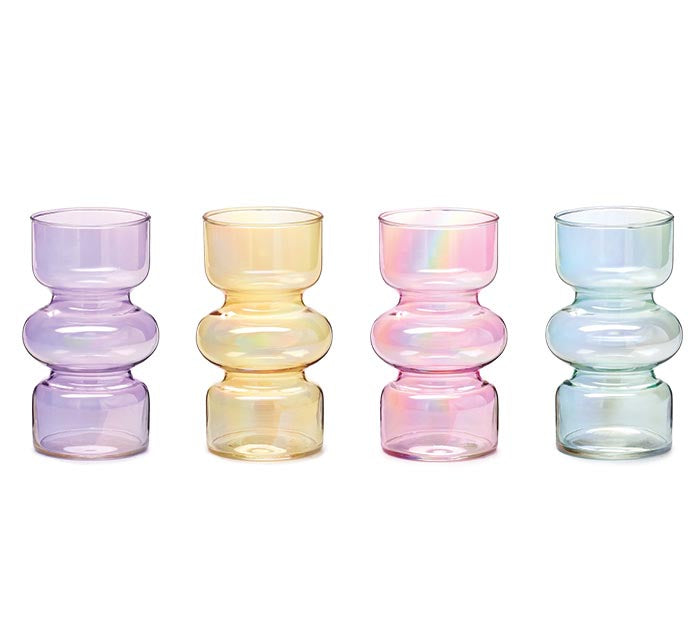 7" IRIDESCENT GLASS BUBBLE VASE