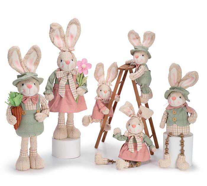 Easter bunny family decor - SET OF 5