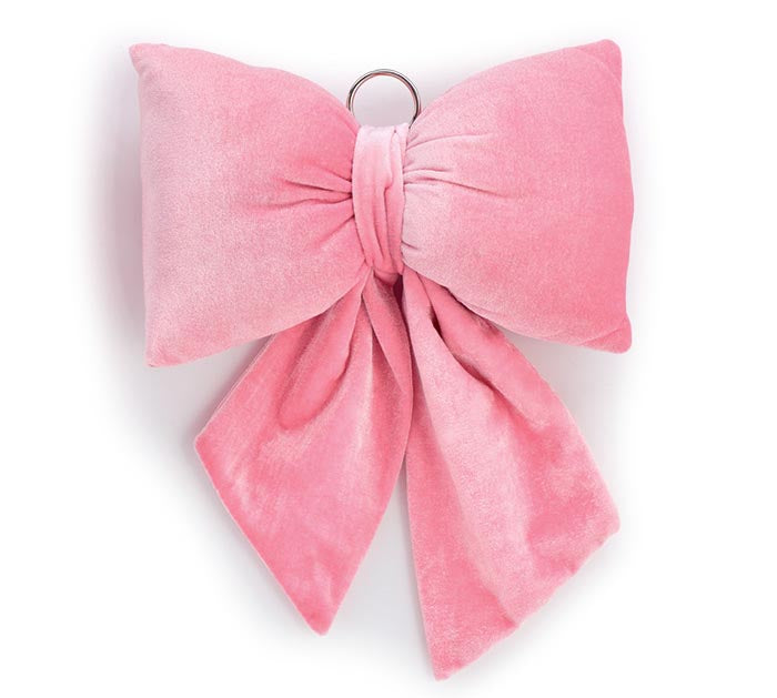 11" PINK PLUSH VELVET BOW