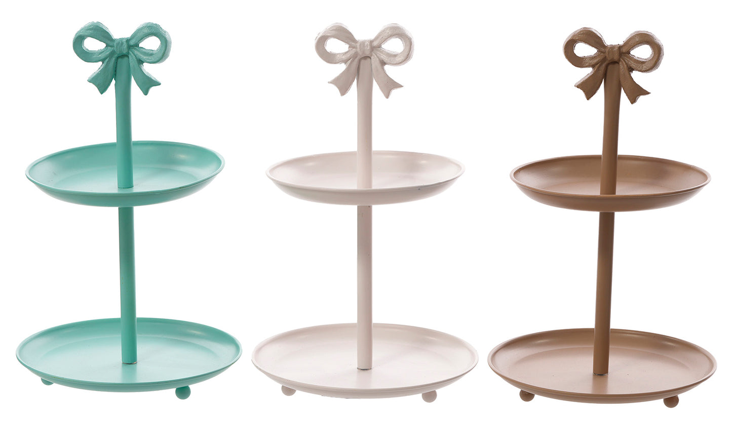 11" METAL BOW TIERED TRAY