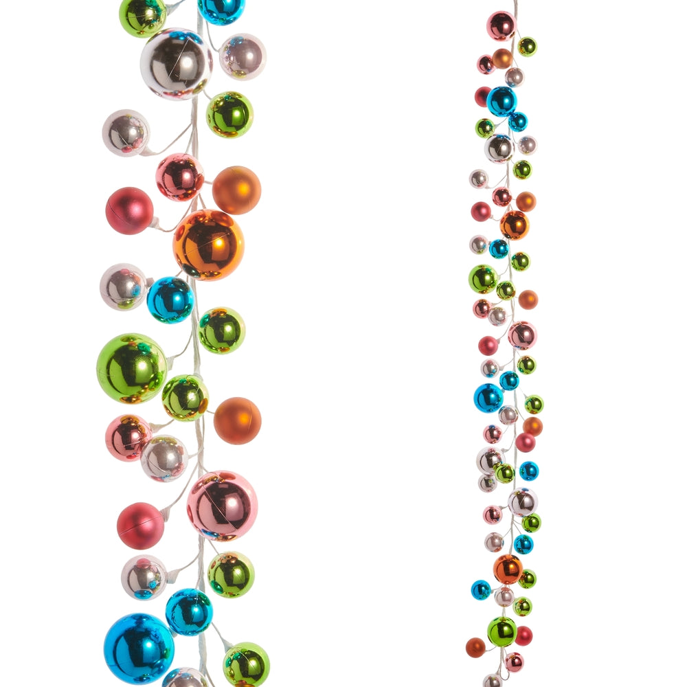 Santa's Sweet Shoppe - 4FT Multicolor Ball Garland