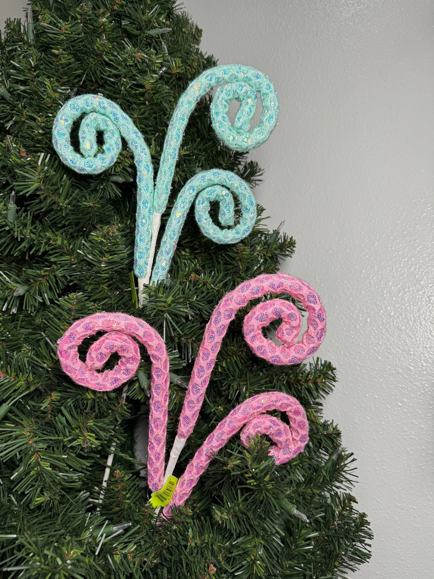 Mesh Spiral Curly Spray Pink