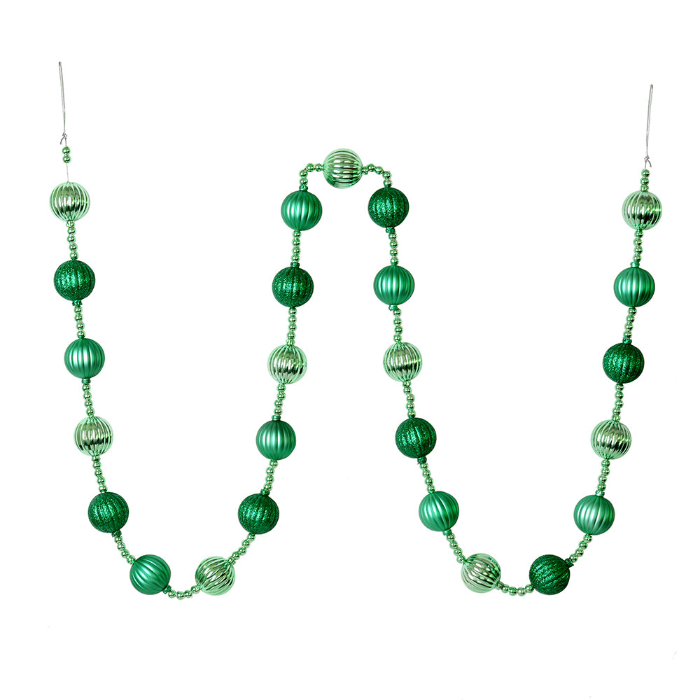 6FT Green Ball Ornament Christmas Garland