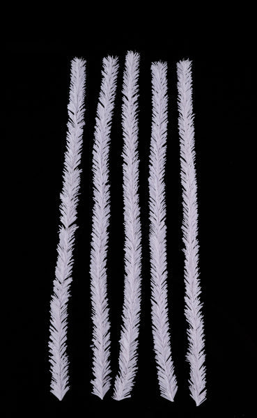 12"L PENCIL PVC STEM 25EA/BG, WHITE