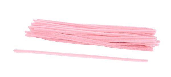 20"L X 6MM CHENILLE STEMS-Rose Pink