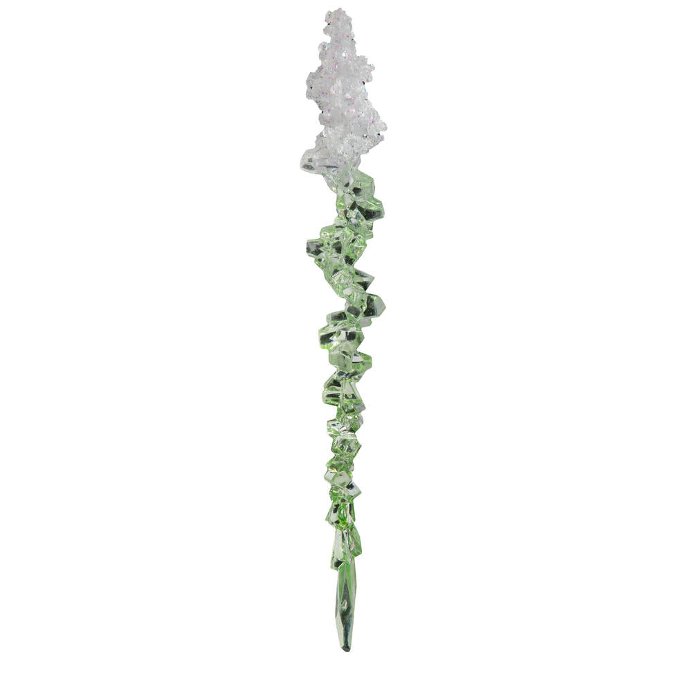 10" Light Green Ombre Icicle Ornament