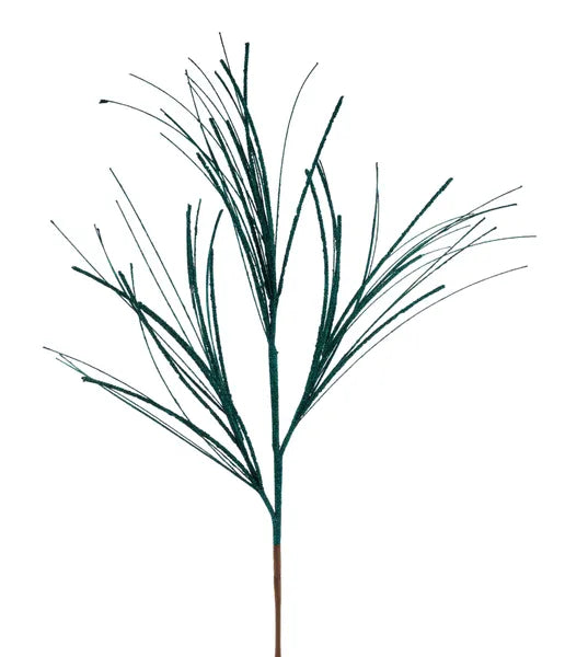 31"L GLITTER/MINI BEAD/FISHLINE SPRAY HUNTER GREEN