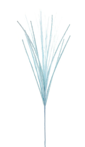 29"L GLITTER BEAD SPIKE SPRAY SOFT BLUE