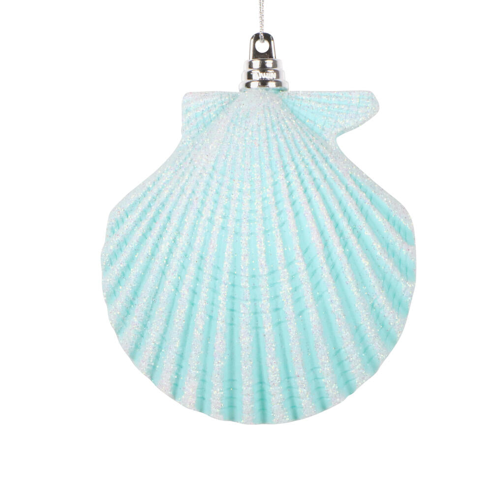 Santa's Sweet Shoppe Collection 4" Seafoam Green Seashell Ornament