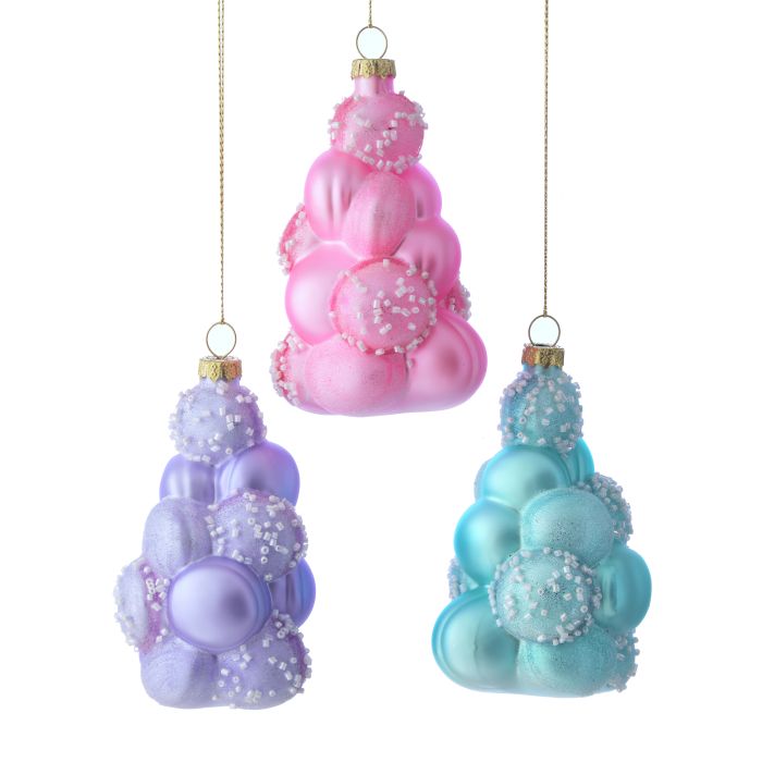 Santa's Sweet Shoppe Collection - 4.5" Glass Macaron Christmas Tree Ornament