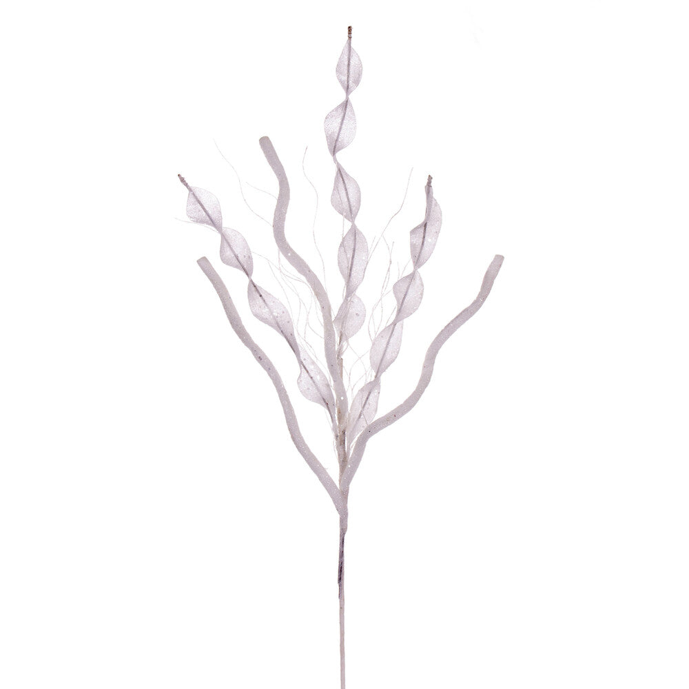 Santa's Sweet Shoppe Collection 34" White Multi Spiral Glitter Spray