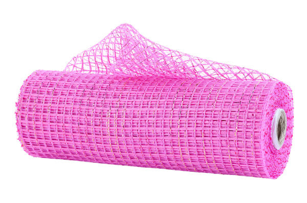 10"X10YD METALLIC/POLY MESH HOT PINK/RED/GOLD