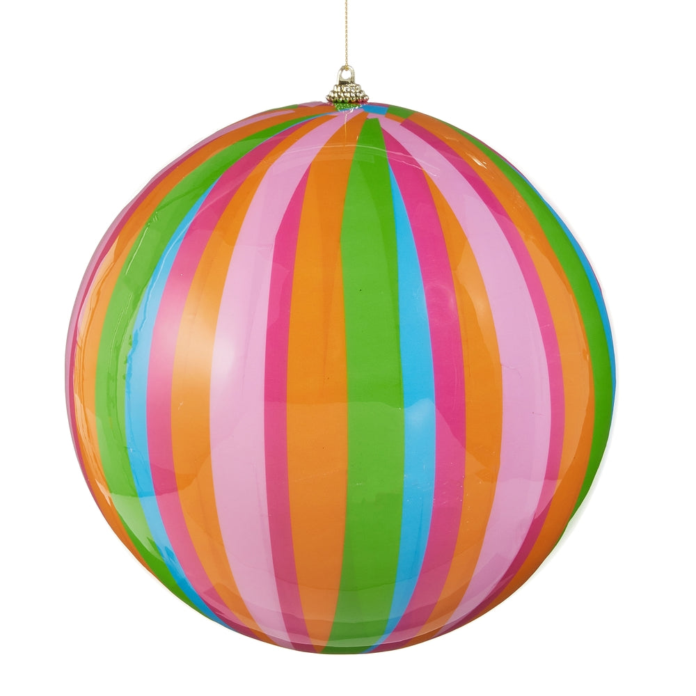 Santa's Sweet Shoppe Collection - 8" Stripe Ball Ornament