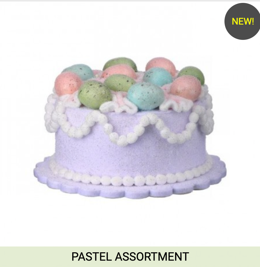 8" VINTAGE FAUX EASTER EGG CAKE