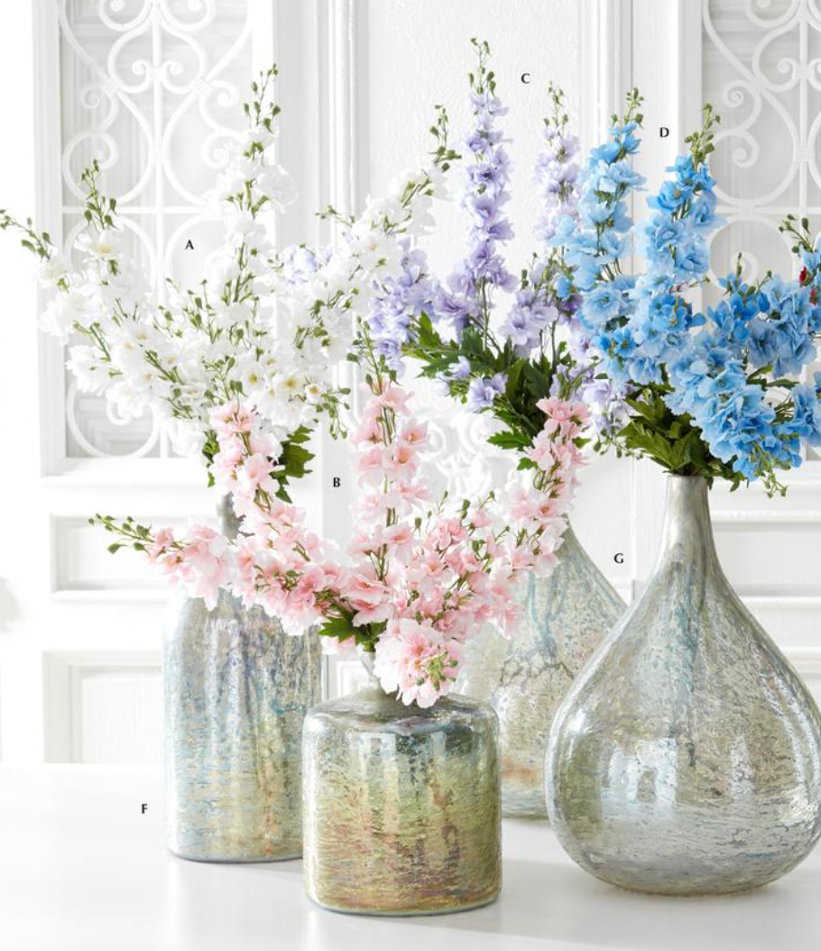 36" Purple Real Touch 3 Shoot Delphinium Stem