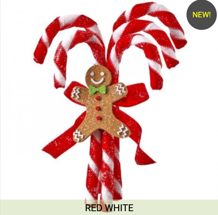 13" CANDY CANE GINGERBREAD BUNDLE
