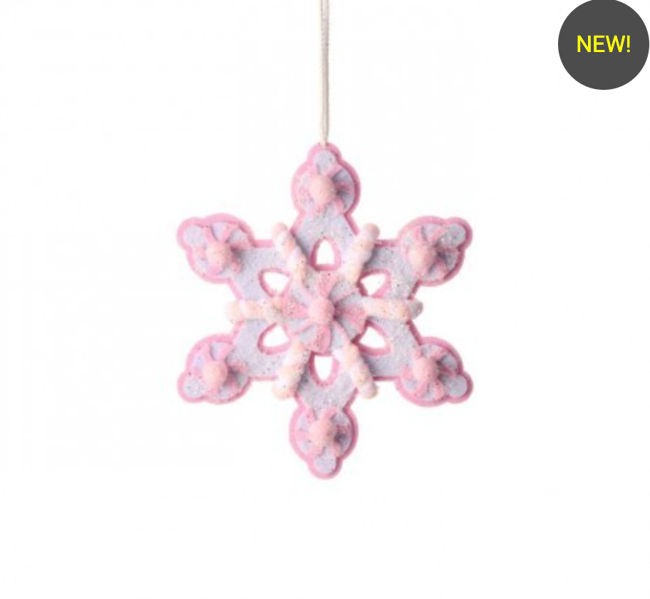 Santa's Sweet Shoppe Collection - 8" FELT SUGURED CANDY SNOWFLAKE