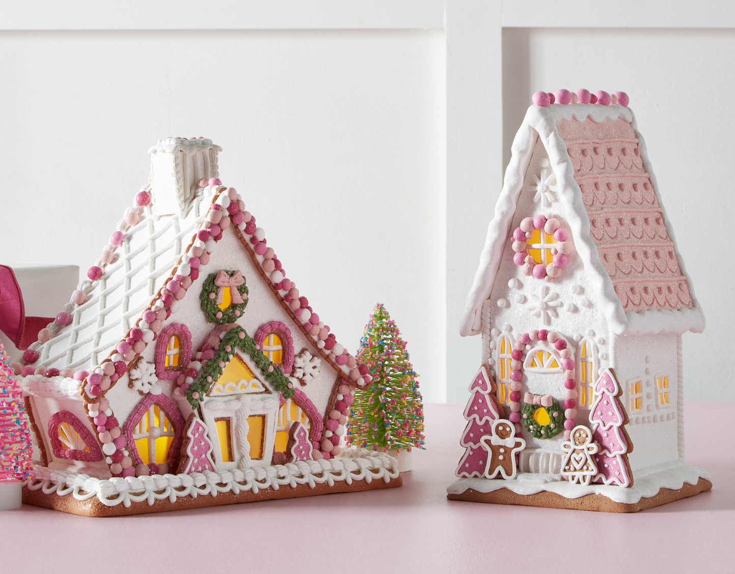 11.5" Pink Gingerbread House