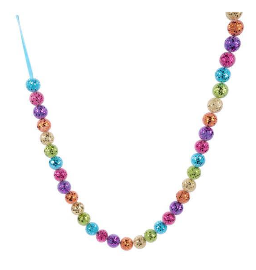 Santa's Sweet Shoppe Collection - 48"L GLITTER BALL GARLAND