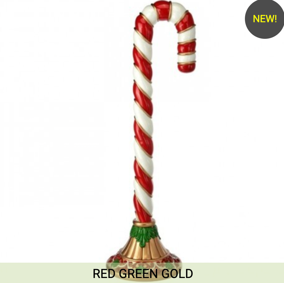 Candy Cane Lane - 48" RESIN CANDY CANE ON BASE