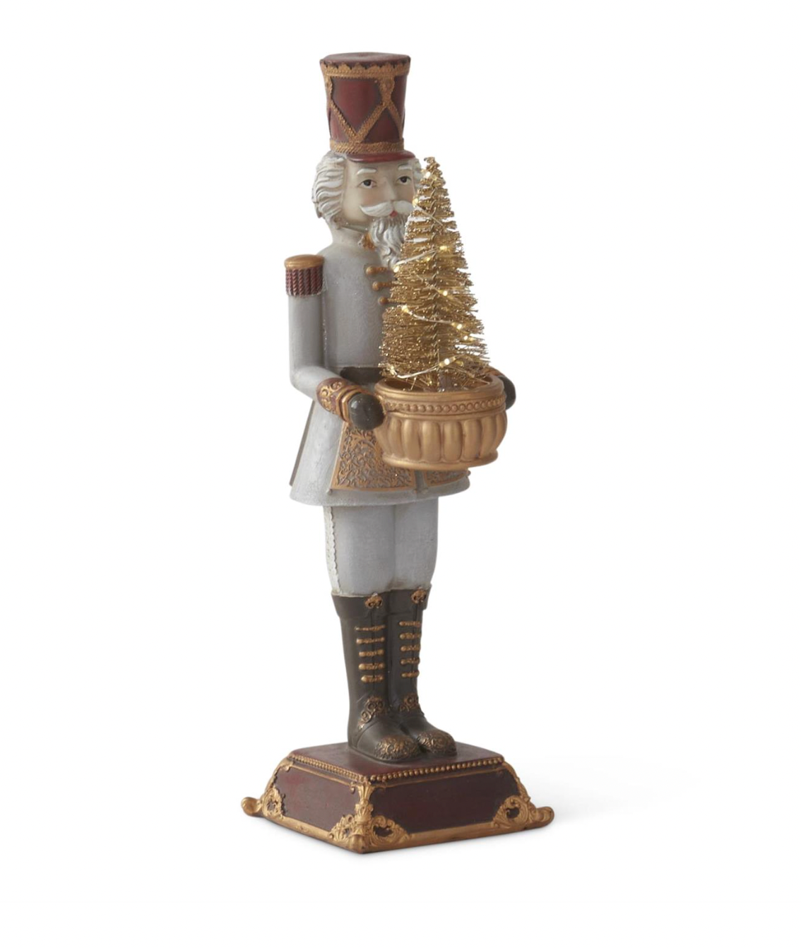Royal Court Collection - 12" Nutcracker w/Gold LED Tree
