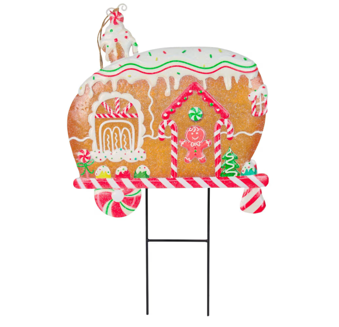 25" Christmas Gingerbread Yard Stake