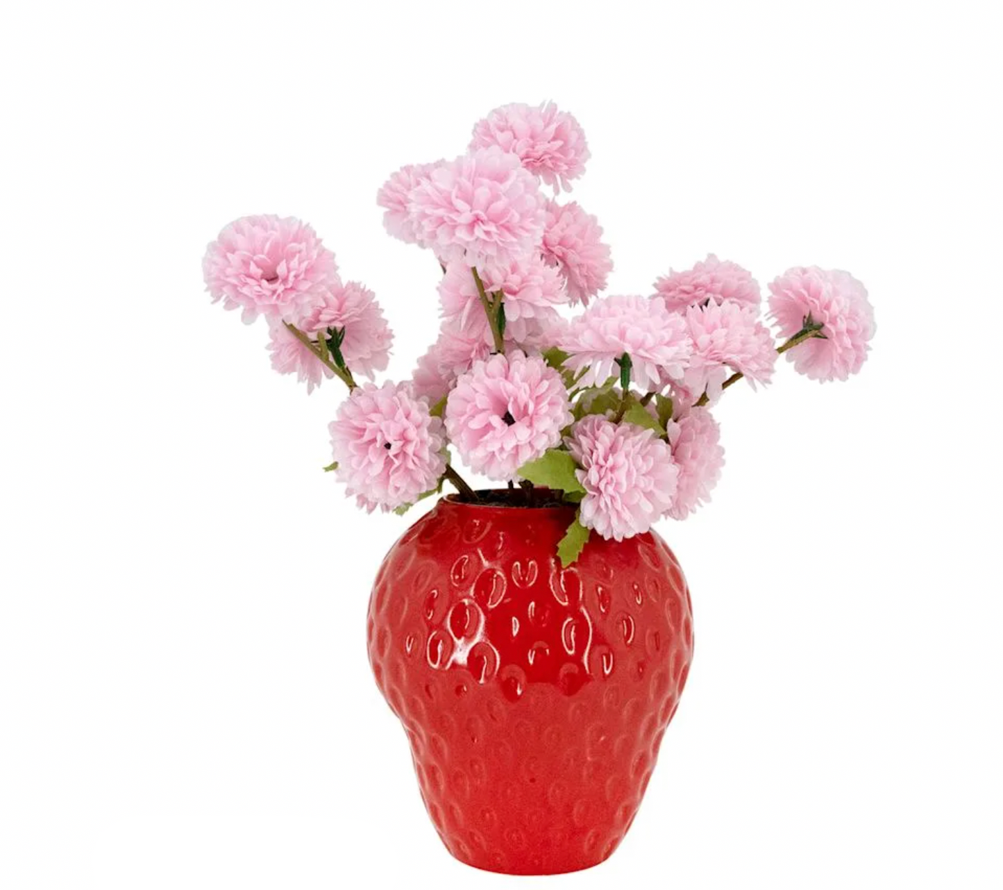 12" Zinna in Strawberry Pot