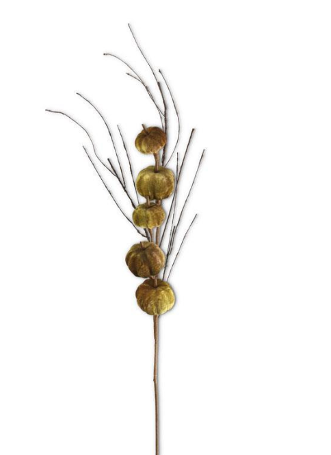 38 Inch Green Velvet Pumpkin Stem