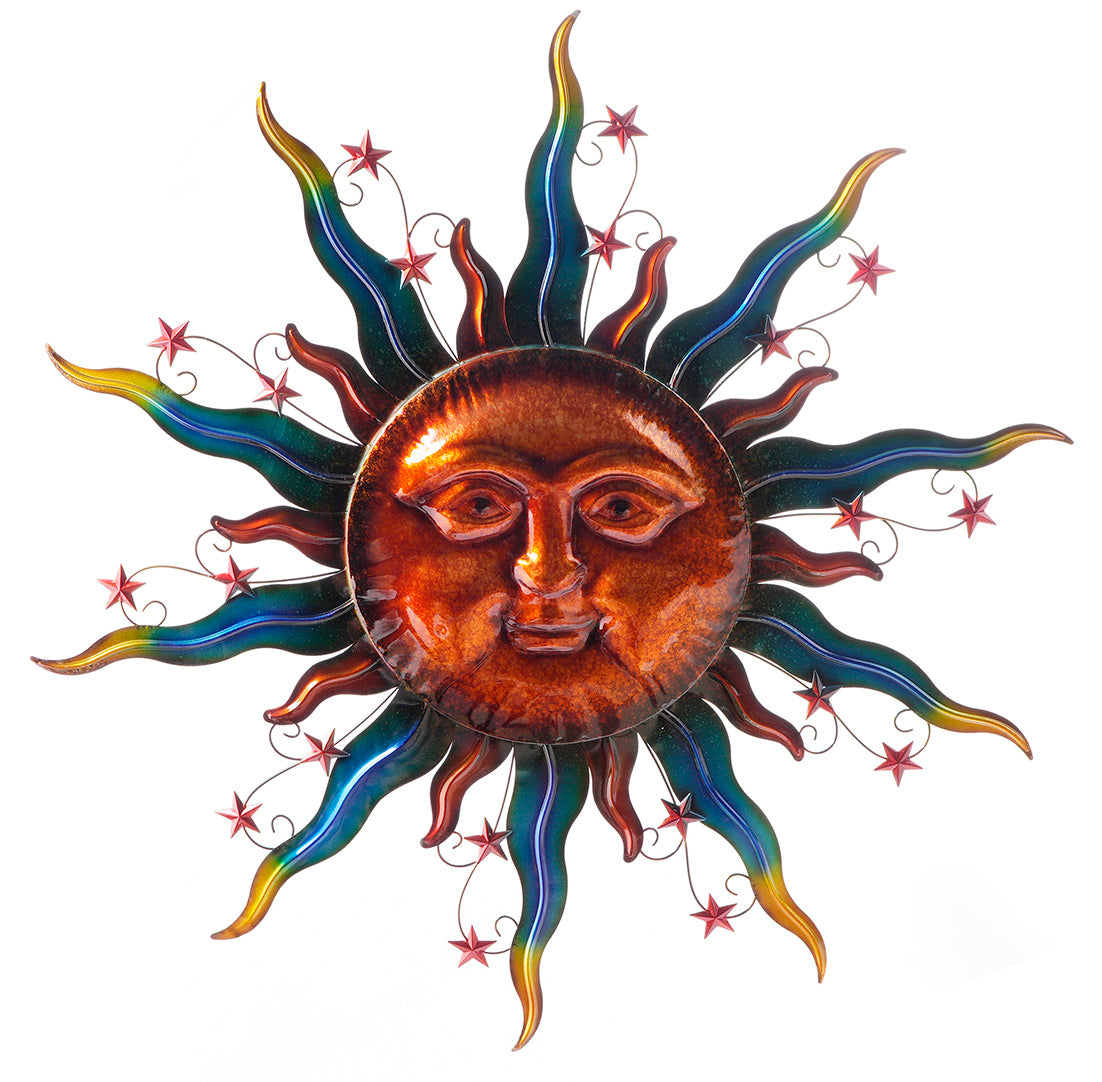 32.5" Metal Splash Moon Wall Hanging