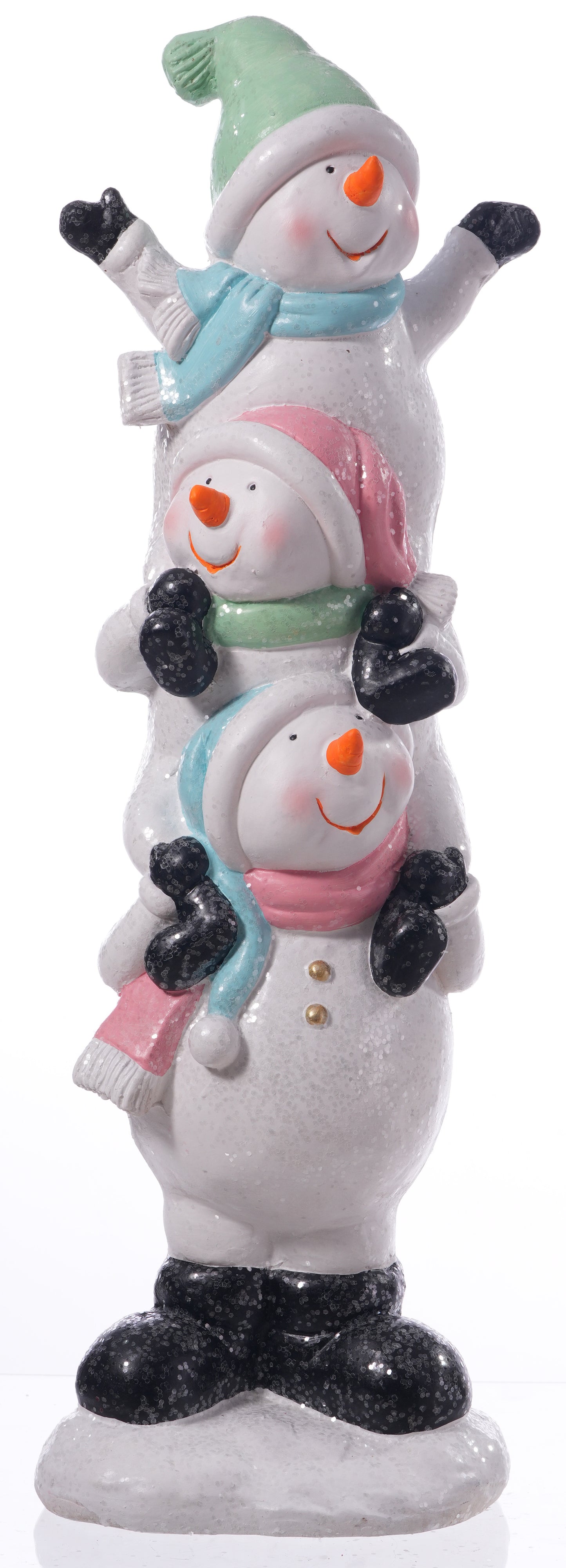 Santa's Sweet Shoppe Collection - 36" Resin Snowman Stack