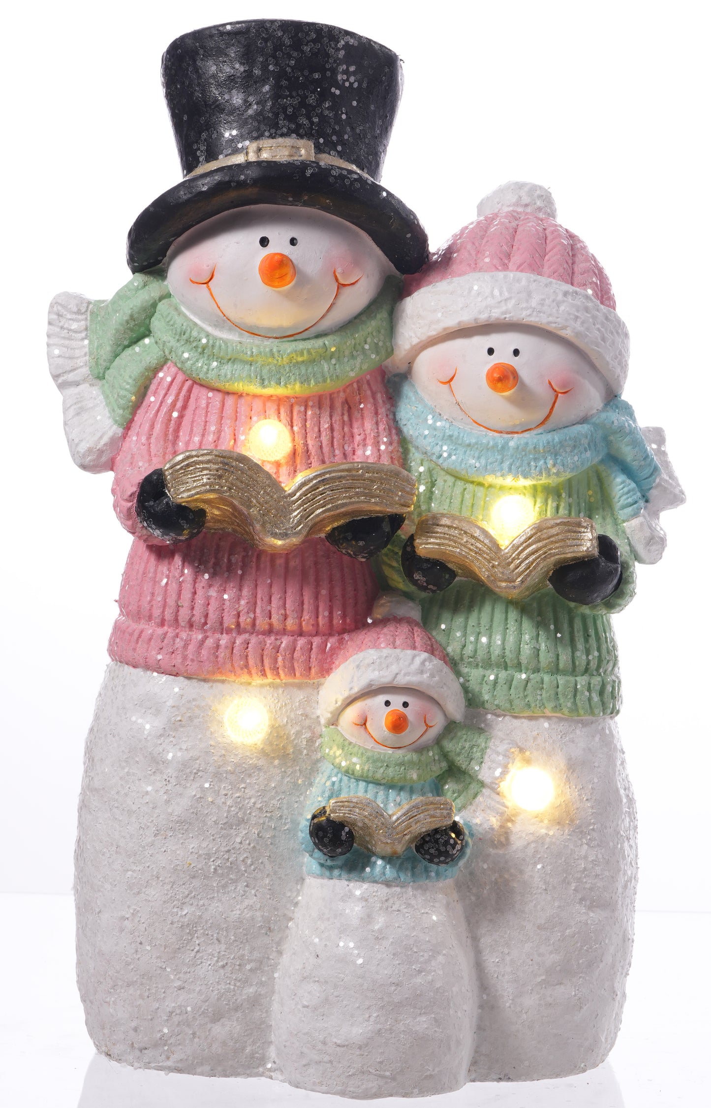 Santa's Sweet Shoppe Collection - 25" Resin Light Up Snowman Family