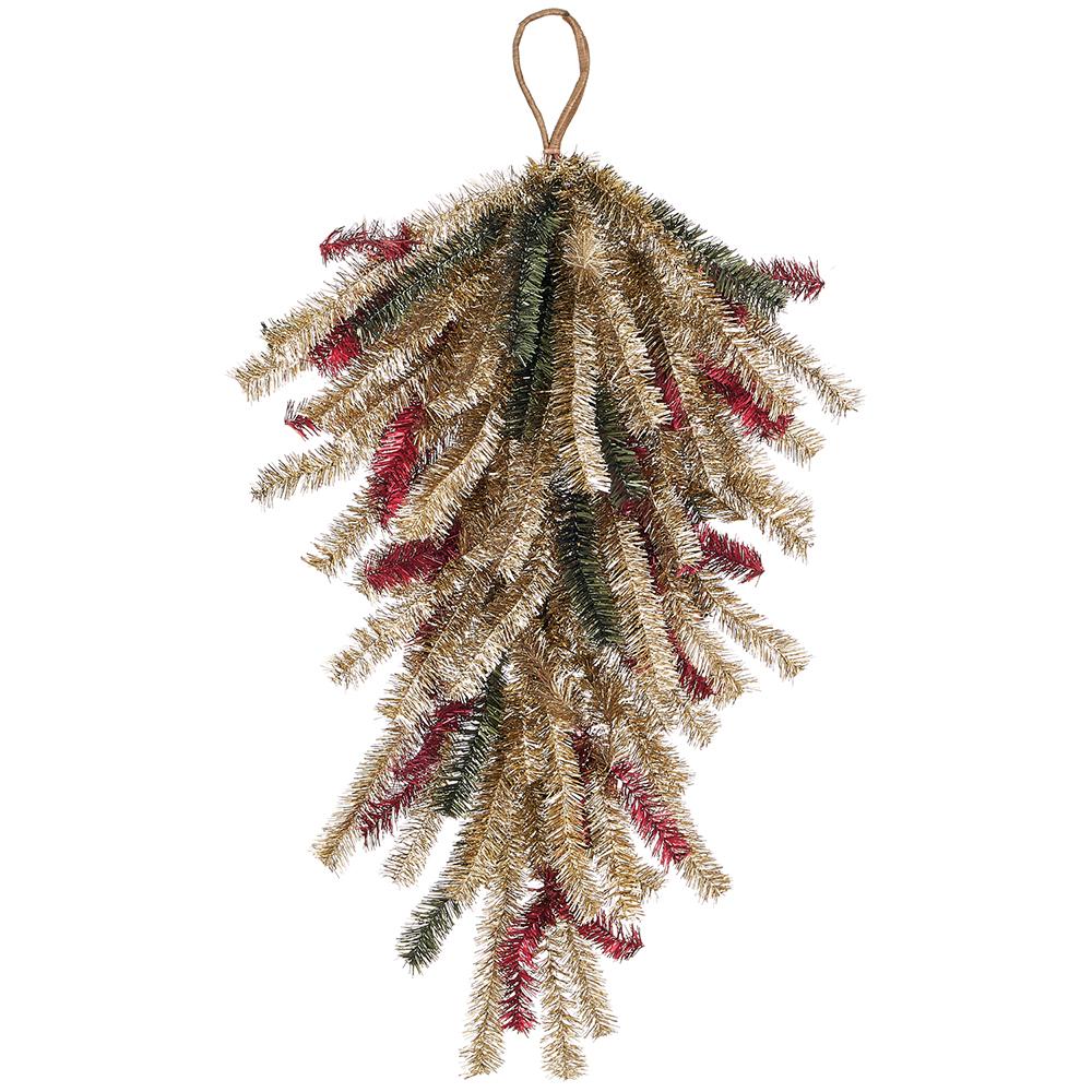 24" Tinsel Door Swag Mixed